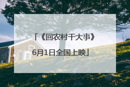《回农村干大事》6月1日全国上映