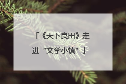 《天下良田》走进“文学小镇”