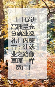 「促进高质量充分就业巡礼」内蒙古：让就业之路像草原一样宽广