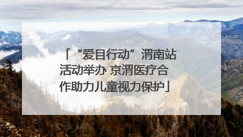 “爱目行动”渭南站活动举办 京渭医疗合作助力儿童视力保护