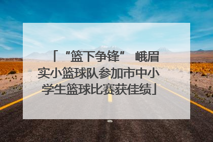 “篮下争锋” 峨眉实小篮球队参加市中小学生篮球比赛获佳绩