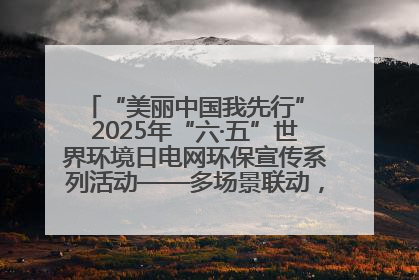 “美丽中国我先行” 2025年“六·五”世界环境日电网环保宣传系列活动——多场景联动，共筑生态发展新图景