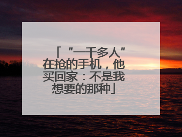 “一千多人”在抢的手机，他买回家：不是我想要的那种