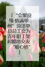 “会聚良缘·情满单州”菏泽单县总工会为青年职工架起婚恋交友“暖心桥”