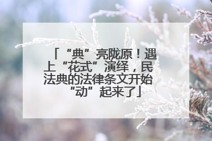 “典”亮陇原！遇上“花式”演绎，民法典的法律条文开始“动”起来了