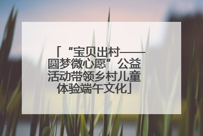 “宝贝出村——圆梦微心愿”公益活动带领乡村儿童体验端午文化