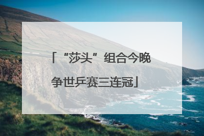 “莎头”组合今晚争世乒赛三连冠