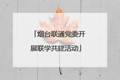 烟台联通党委开展联学共建活动