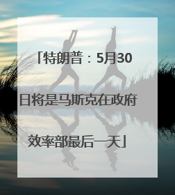 特朗普：5月30日将是马斯克在政府效率部最后一天