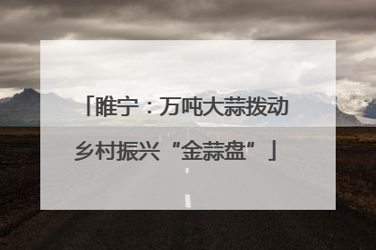 睢宁：万吨大蒜拨动乡村振兴“金蒜盘”