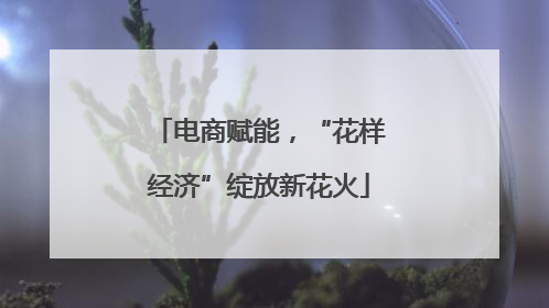 电商赋能，“花样经济”绽放新花火