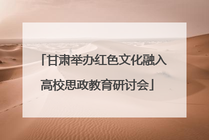 甘肃举办红色文化融入高校思政教育研讨会