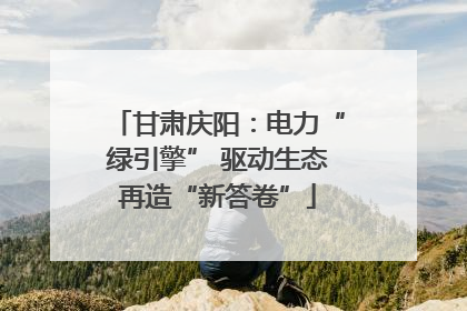 甘肃庆阳：电力“绿引擎” 驱动生态再造“新答卷”