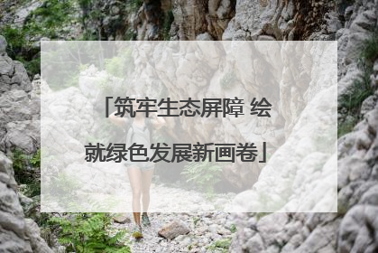筑牢生态屏障 绘就绿色发展新画卷