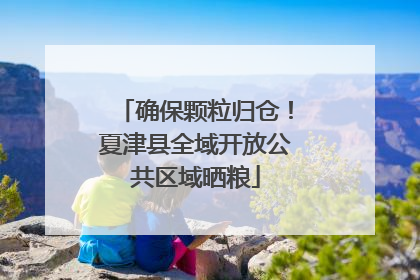 确保颗粒归仓！夏津县全域开放公共区域晒粮
