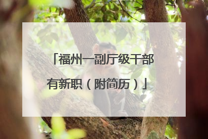福州一副厅级干部有新职（附简历）