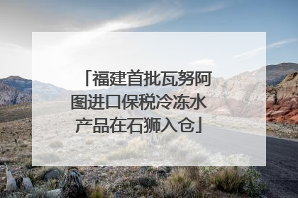 福建首批瓦努阿图进口保税冷冻水产品在石狮入仓