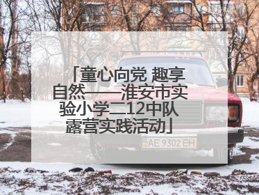 童心向党 趣享自然——淮安市实验小学二12中队露营实践活动