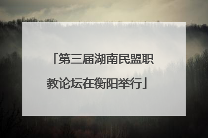 第三届湖南民盟职教论坛在衡阳举行
