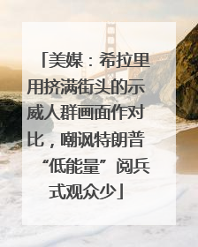 美媒：希拉里用挤满街头的示威人群画面作对比，嘲讽特朗普“低能量”阅兵式观众少