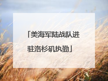 美海军陆战队进驻洛杉矶执勤