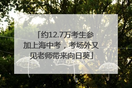 约12.7万考生参加上海中考，考场外又见老师带来向日葵