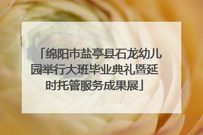 绵阳市盐亭县石龙幼儿园举行大班毕业典礼暨延时托管服务成果展