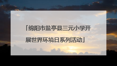 绵阳市盐亭县三元小学开展世界环境日系列活动