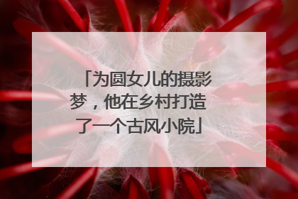 为圆女儿的摄影梦，他在乡村打造了一个古风小院