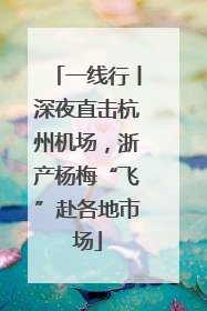 一线行丨深夜直击杭州机场，浙产杨梅“飞”赴各地市场
