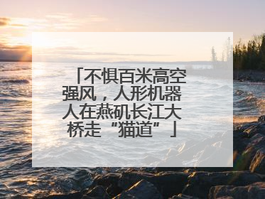 不惧百米高空强风，人形机器人在燕矶长江大桥走“猫道”