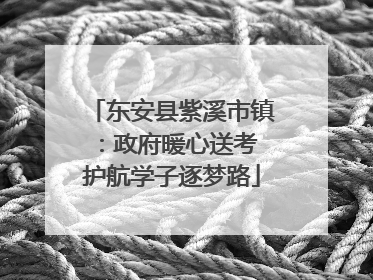 东安县紫溪市镇：政府暖心送考 护航学子逐梦路