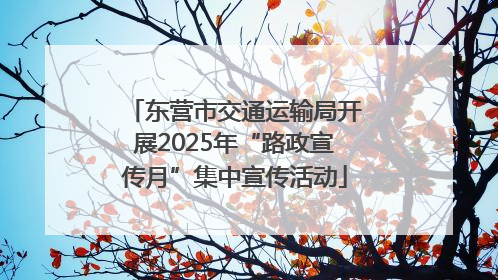 东营市交通运输局开展2025年“路政宣传月”集中宣传活动