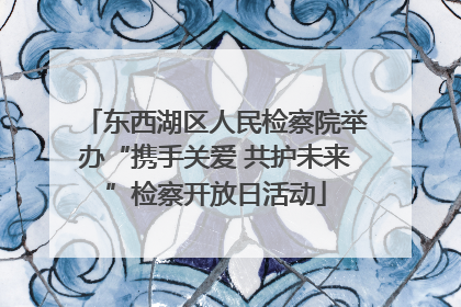 东西湖区人民检察院举办“携手关爱 共护未来”检察开放日活动