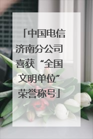中国电信济南分公司喜获“全国文明单位”荣誉称号