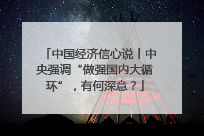 中国经济信心说丨中央强调“做强国内大循环”，有何深意？