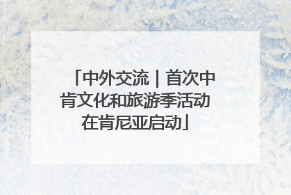 中外交流｜首次中肯文化和旅游季活动在肯尼亚启动