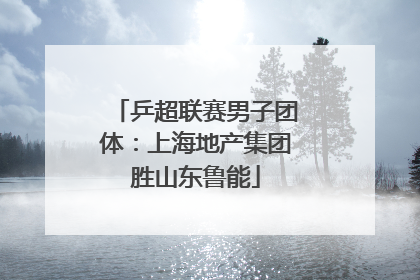 乒超联赛男子团体：上海地产集团胜山东鲁能