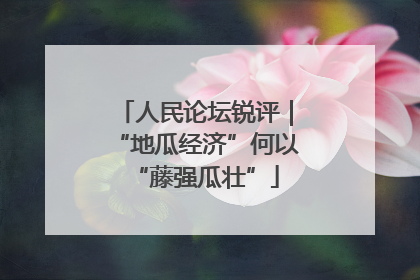 人民论坛锐评｜“地瓜经济”何以“藤强瓜壮”