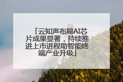 云知声布局AI芯片成果显著，持续推进上市进程助智能终端产业升级