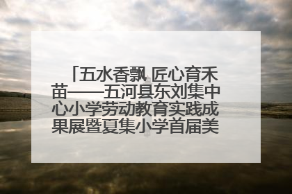 五水香飘 匠心育禾苗——五河县东刘集中心小学劳动教育实践成果展暨夏集小学首届美食节盛大举行
