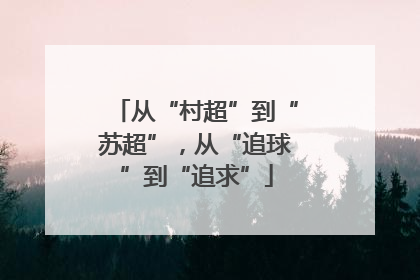 从“村超”到“苏超”，从“追球”到“追求”