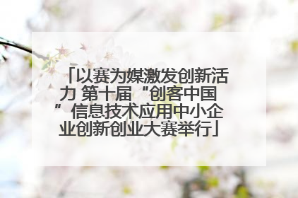 以赛为媒激发创新活力 第十届“创客中国”信息技术应用中小企业创新创业大赛举行
