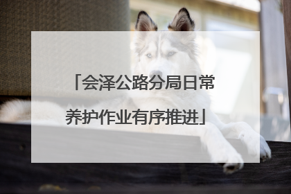 会泽公路分局日常养护作业有序推进