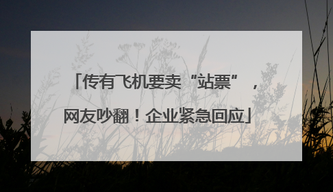 传有飞机要卖“站票”，网友吵翻！企业紧急回应