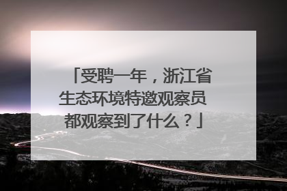 受聘一年，浙江省生态环境特邀观察员都观察到了什么？