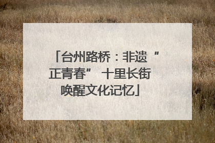 台州路桥：非遗“正青春” 十里长街唤醒文化记忆