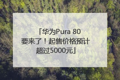 华为Pura 80要来了！起售价格预计超过5000元