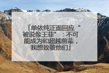 单依纯正面回应“被说像王菲”：不可能成为和超越前辈，我想致敬他们