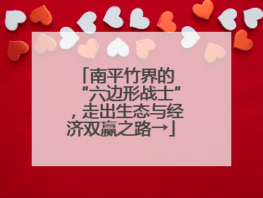 南平竹界的 “六边形战士”，走出生态与经济双赢之路→